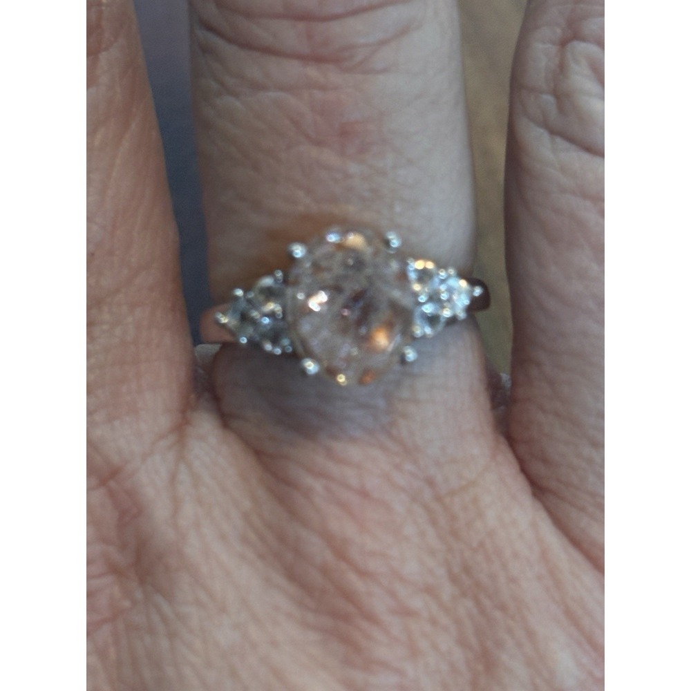 Vintage STS Sterling Silver Natural Sunstone Ring Size 8.75 - Picture 10 of 11